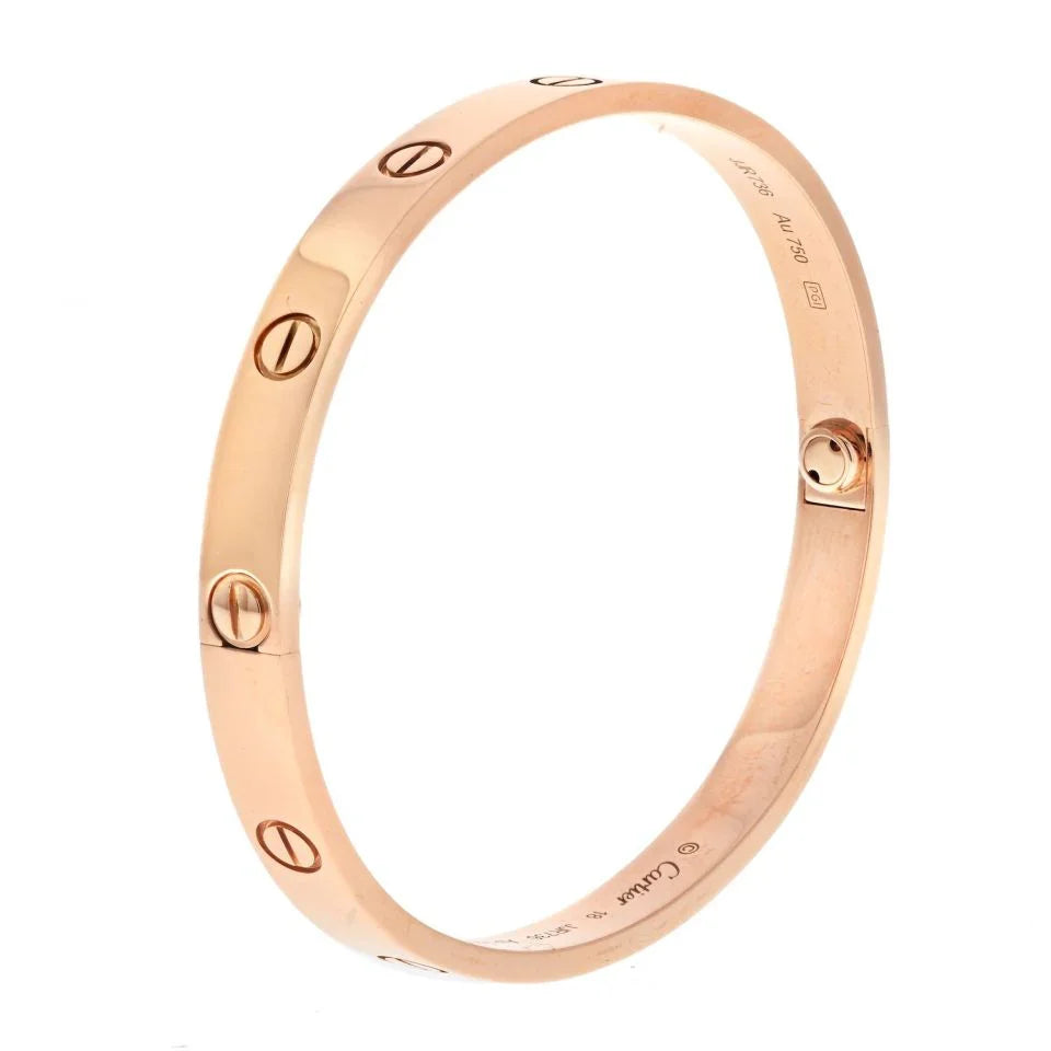 Carthttier Love 18K Rose Gold Love Size 18 Bracelet