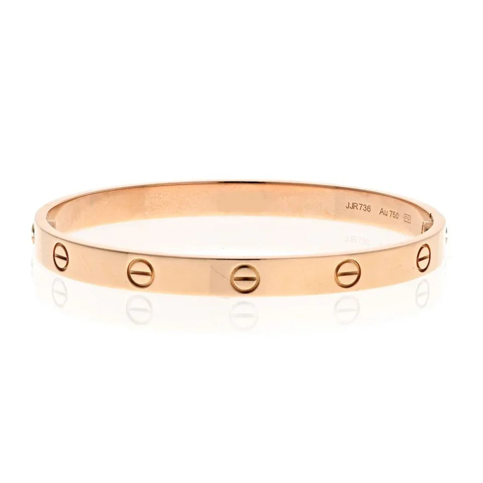 Carthttier Love 18K Rose Gold Love Size 18 Bracelet