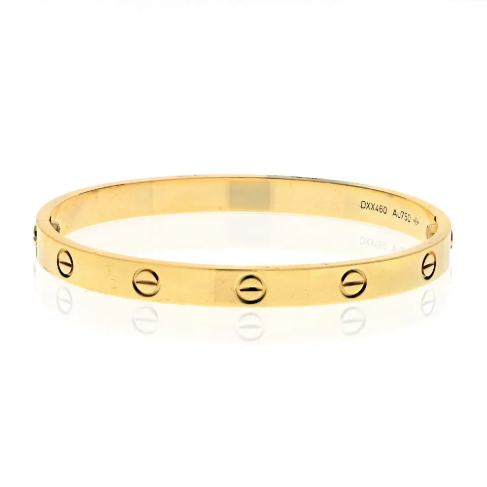 Carthttier Love 18K Yellow Gold Love Size 18 Bracelet