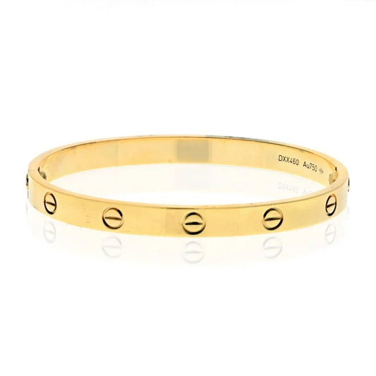 Carthttier Love 18K Yellow Gold Love Size 18 Bracelet