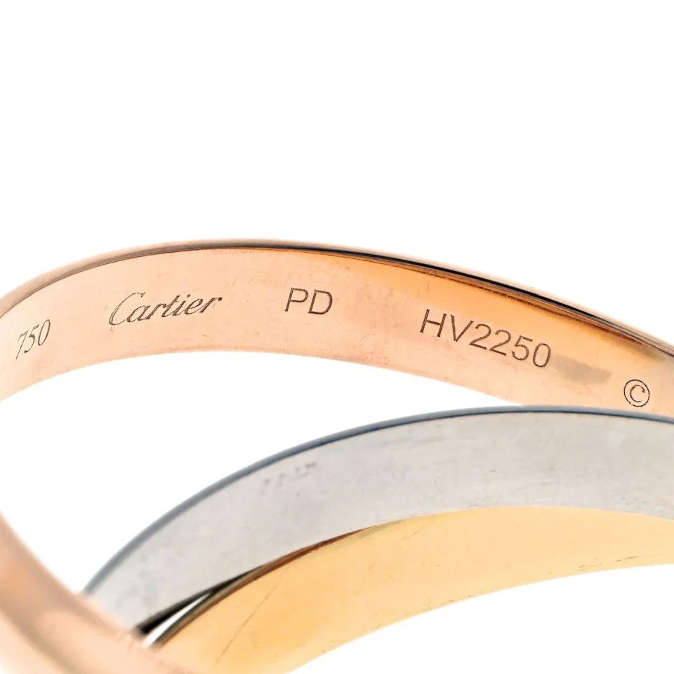 Carthttier Trinity 18K Tri Color Large Band Triple Roller Bracelet