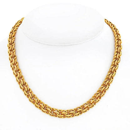 Carthttier 18K Yellow Gold Byzantine 16 inches Chain Necklace