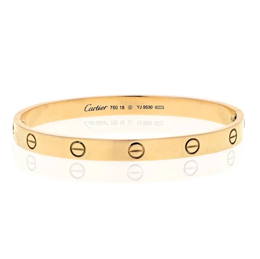 Carthttier Love 18K Yellow Gold Love Size 18 Bracelet