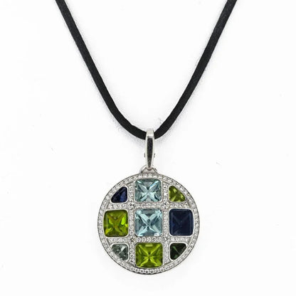 Carthttier Pasha 18K White Gold Pasha Diamond Pendant On The Cord Necklace