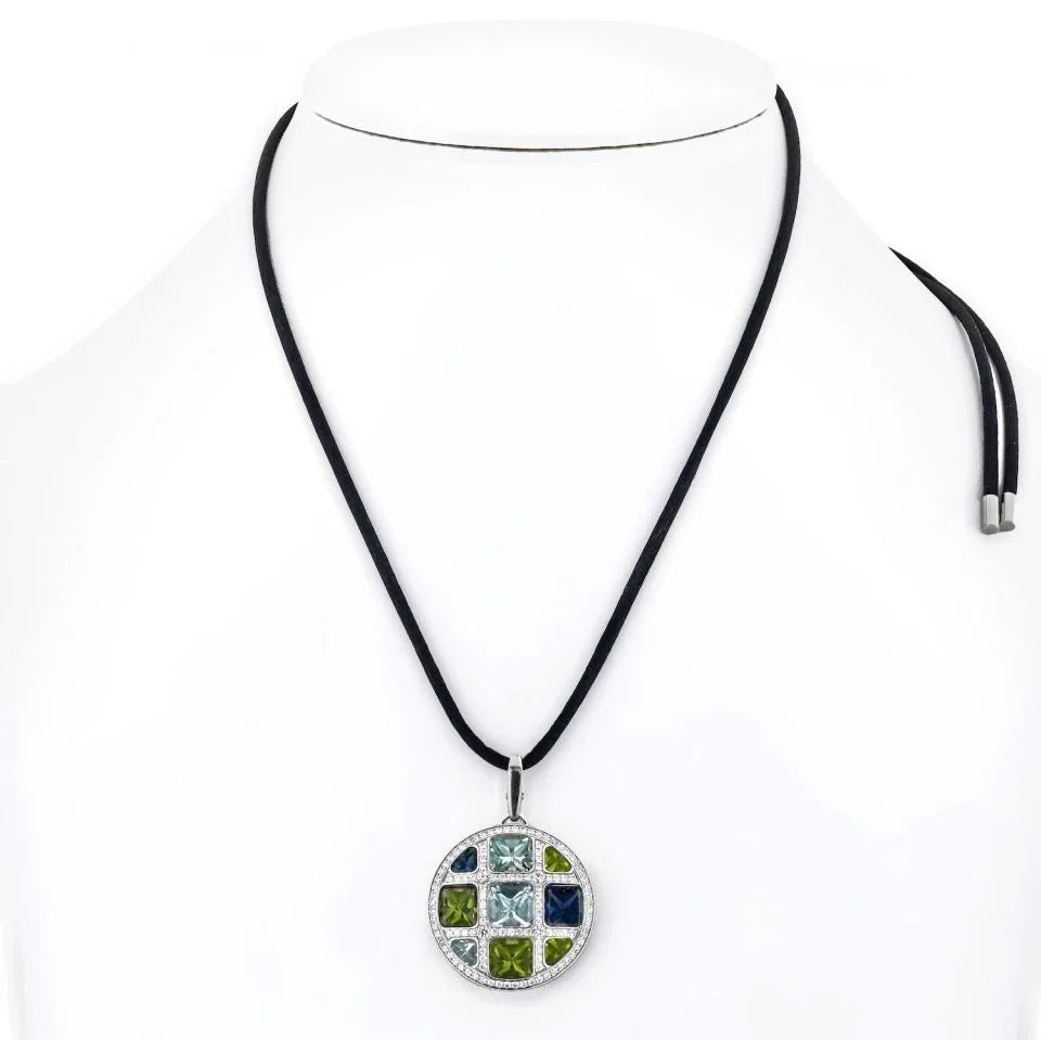 Carthttier Pasha 18K White Gold Pasha Diamond Pendant On The Cord Necklace