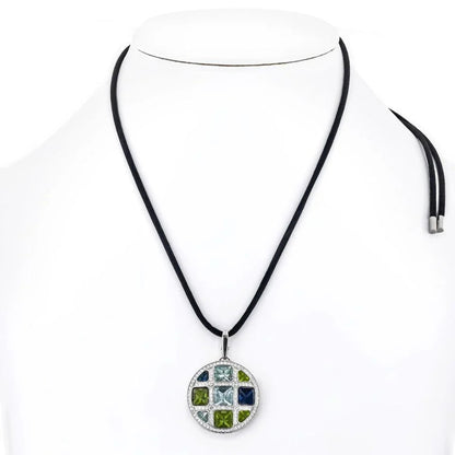 Carthttier Pasha 18K White Gold Pasha Diamond Pendant On The Cord Necklace