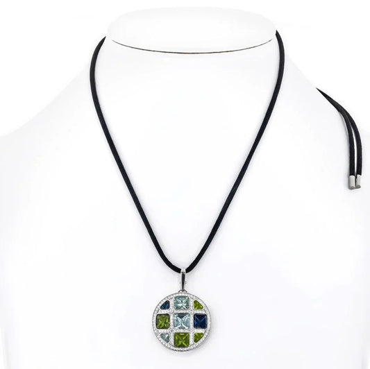 Carthttier Pasha 18K White Gold Pasha Diamond Pendant On The Cord Necklace