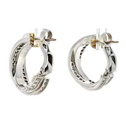 Carthttier Trinity 18K White Gold Trinity Diamond Earrings