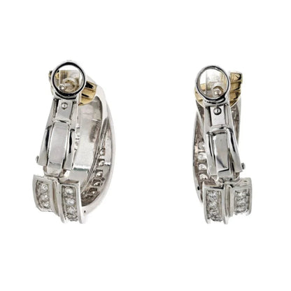 Carthttier Trinity 18K White Gold Trinity Diamond Earrings
