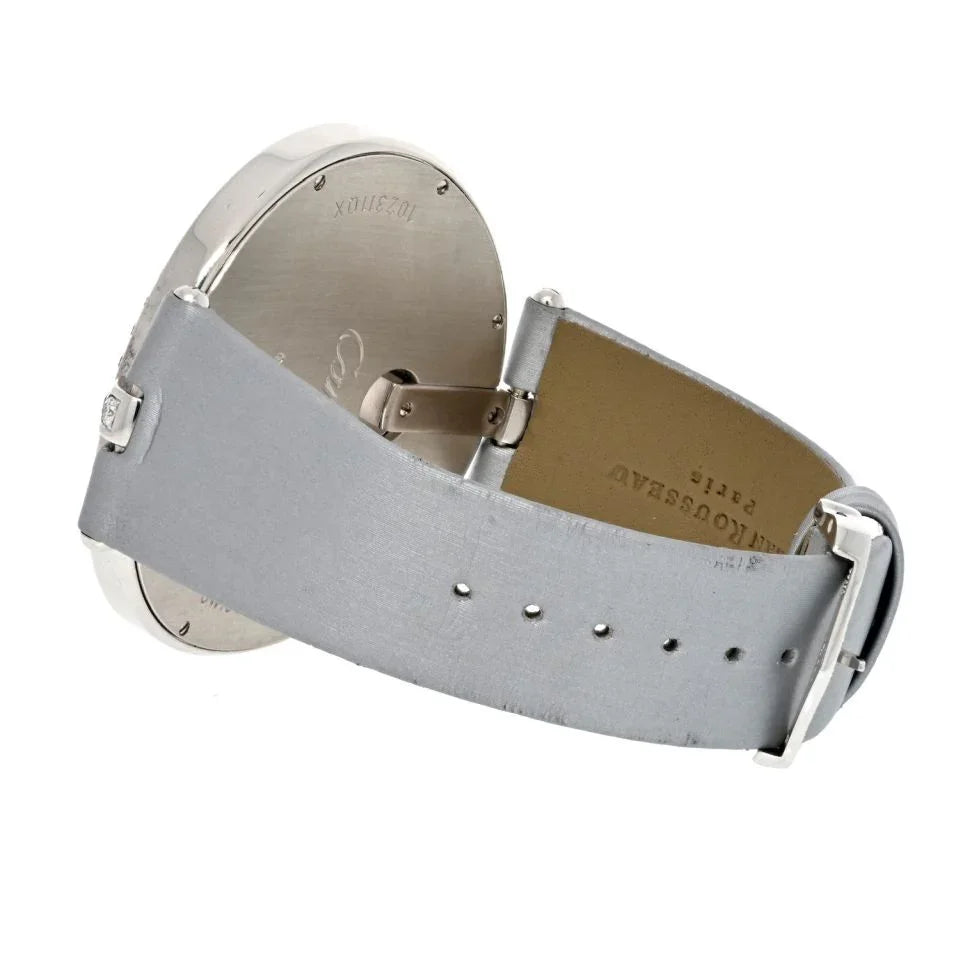 Carthttier 18K White Gold 50mm Captive Diamond Dial 3245 Women Watch