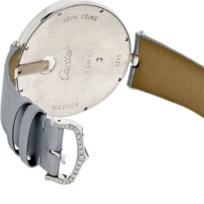 Carthttier 18K White Gold 50mm Captive Diamond Dial 3245 Women Watch