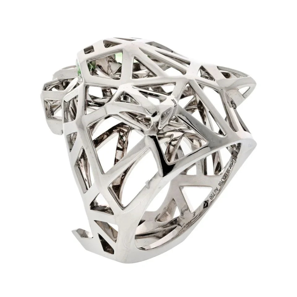 Carthttier 18K White Gold Panthere Skeleton EU 59 Ring