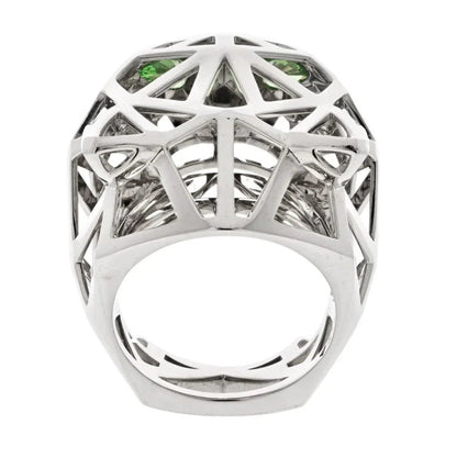 Carthttier 18K White Gold Panthere Skeleton EU 59 Ring