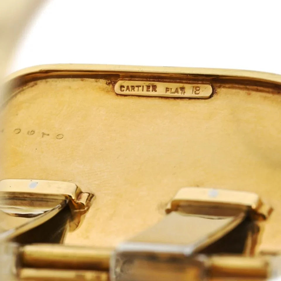 Carthttier Platinum & 18K Yellow Gold 5.75cttw Diamond Cuff Bracelet