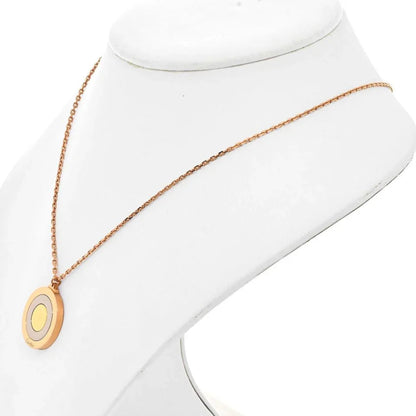 Carthttier 18K Tri Color Bullseye Tricolor Necklace