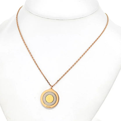Carthttier 18K Tri Color Bullseye Tricolor Necklace