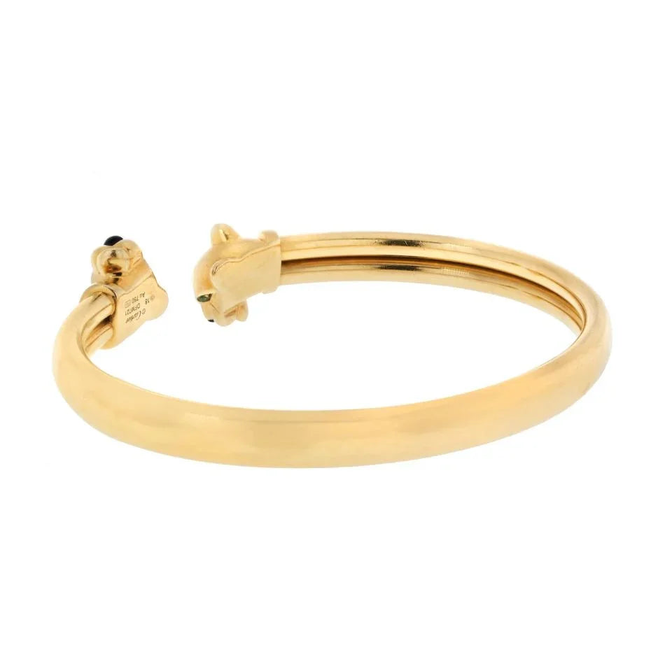 Carthttier 18K Yellow Gold Double Head Panthere Bracelet