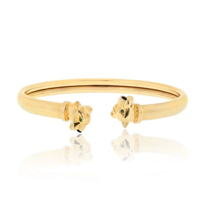 Carthttier 18K Yellow Gold Double Head Panthere Bracelet