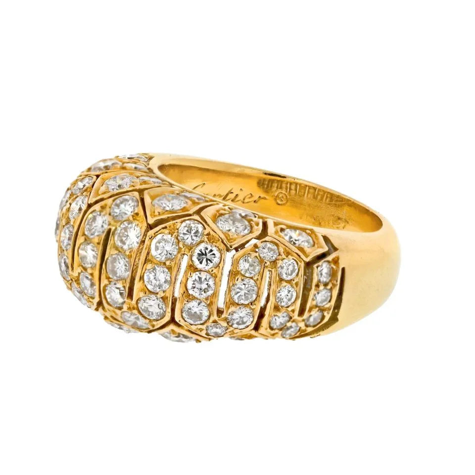 Carthttier 18K Yellow Gold Diamond Cocktail Ring