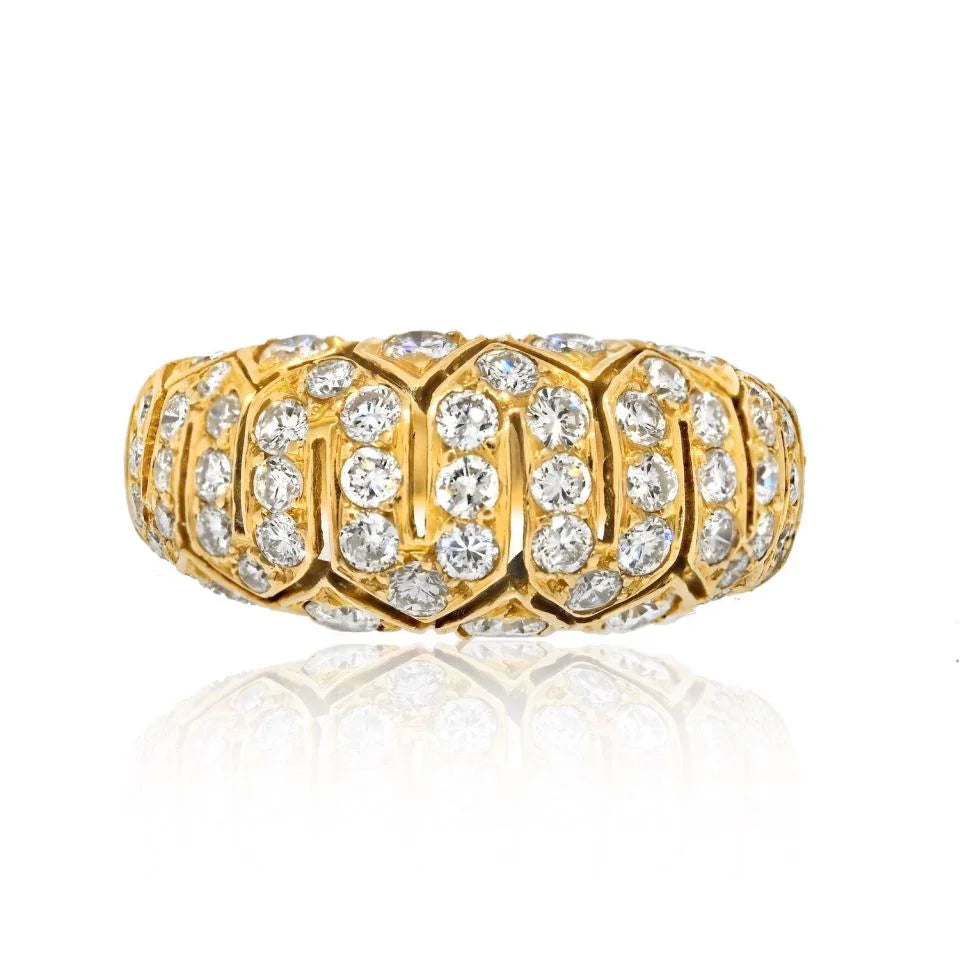 Carthttier 18K Yellow Gold Diamond Cocktail Ring