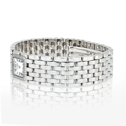 Carthttier Panthere 2422 18K White Gold Diamond Ladies Watch