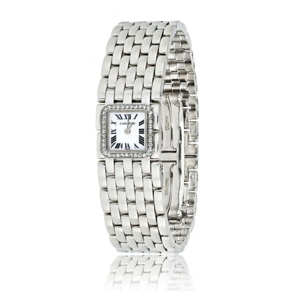Carthttier Panthere 2422 18K White Gold Diamond Ladies Watch