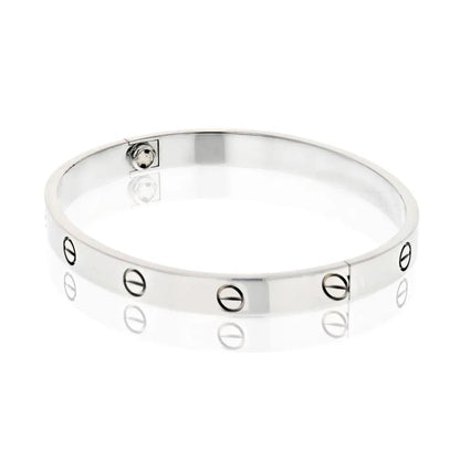 Carthttier Love 18K White Gold Love Size 18 Bracelet