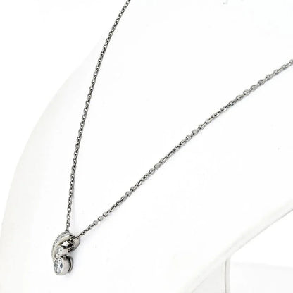 Carthttier Platinum 0.80cttw Round Diamond Solitaire Necklace