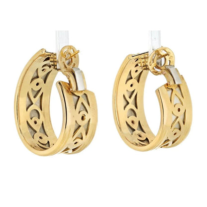 Carthttier 18K Two Tone Walking Panthere Hoop Earrings