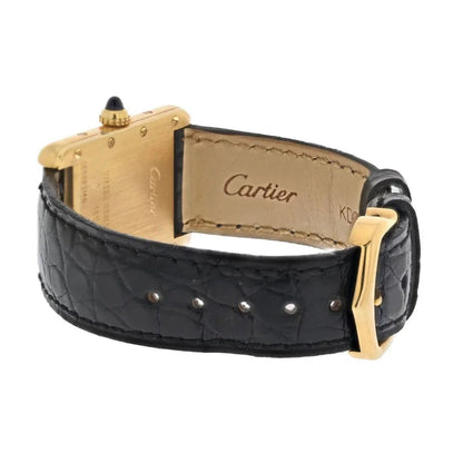 Carthttier Tank Americane 18K Yellow Gold Model 2442 Women Watch