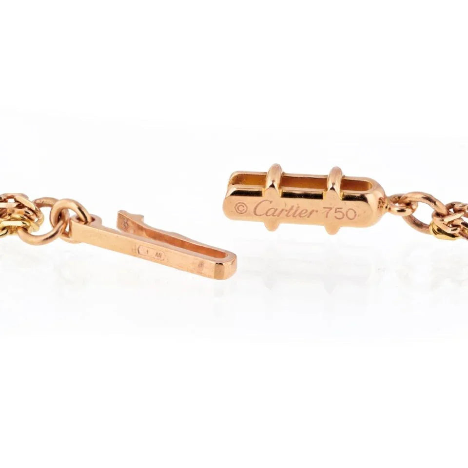 Carthttier 18K Tri Color Trinity Draped Chain Necklace