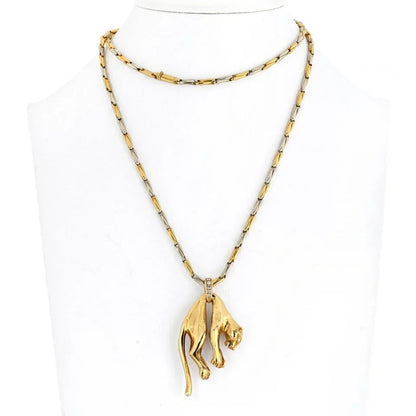 Carthttier 18K Yellow Gold Iconic Hanging Panthere Necklace