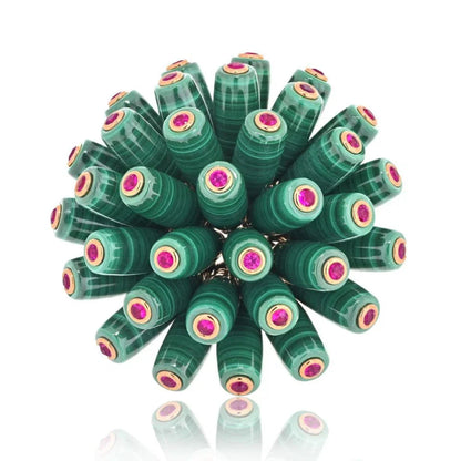 Carthttier Nouvelle Vague 18K Rose Gold Nouvelle Vague Malachite Fire Opal Ring