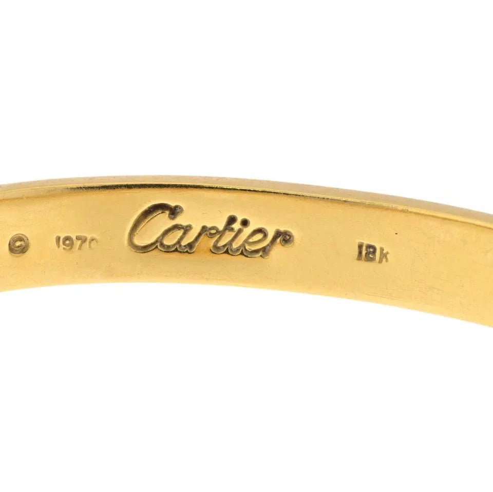 Carthttier 18K Yellow Gold 1970 Aldo Cipullo Size 17 Love Bracelet