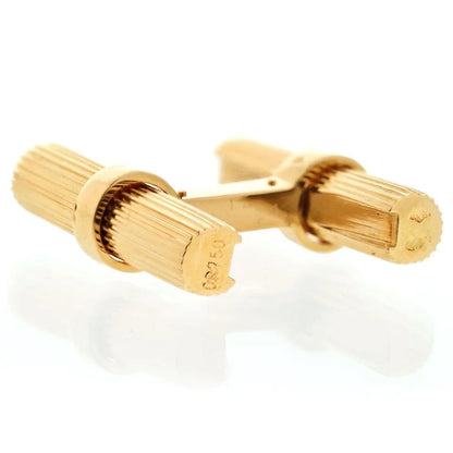 Carthttier 18K Yellow Gold Interchangable Malachite, Tiger Eye, Lapis, Onyx Cuff Links