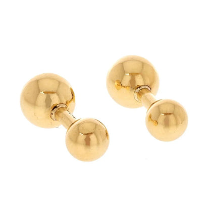 Carthttier 18K Yellow Gold Barbell Cuff Links