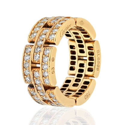 Carthttier 18K Yellow Gold Maillon Panthere Diamond Ring