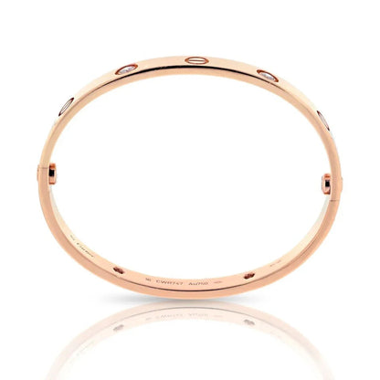 Carthttier Love 18K Rose Gold 4 Diamond Size 16 Bracelet