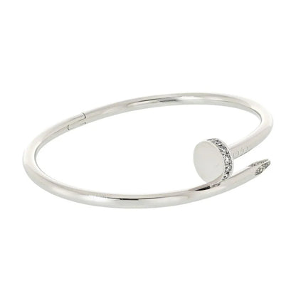 Carthttier Juste Un Clou 18K White Gold Size 18 Bracelet