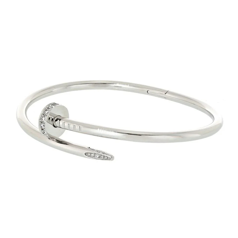 Carthttier Juste Un Clou 18K White Gold Size 18 Bracelet