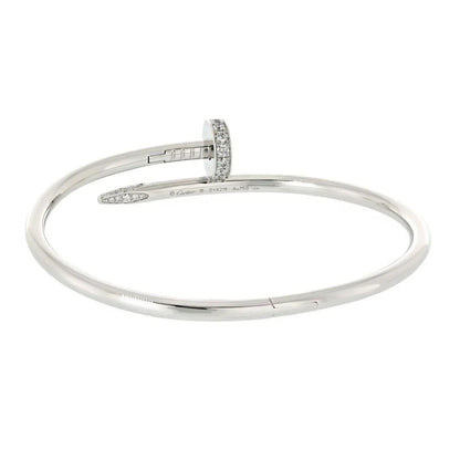 Carthttier Juste Un Clou 18K White Gold Size 18 Bracelet