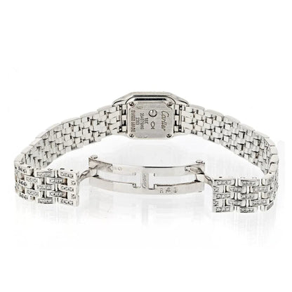 Carthttier Panthere 18K White Gold Panthere Diamond Mini Women Watch