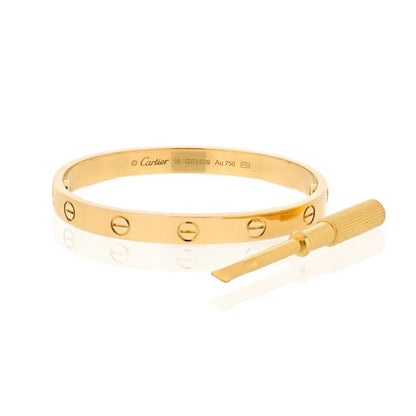 Carthttier Love 18K Yellow Gold Size 16 With Screwdriver Bracelet