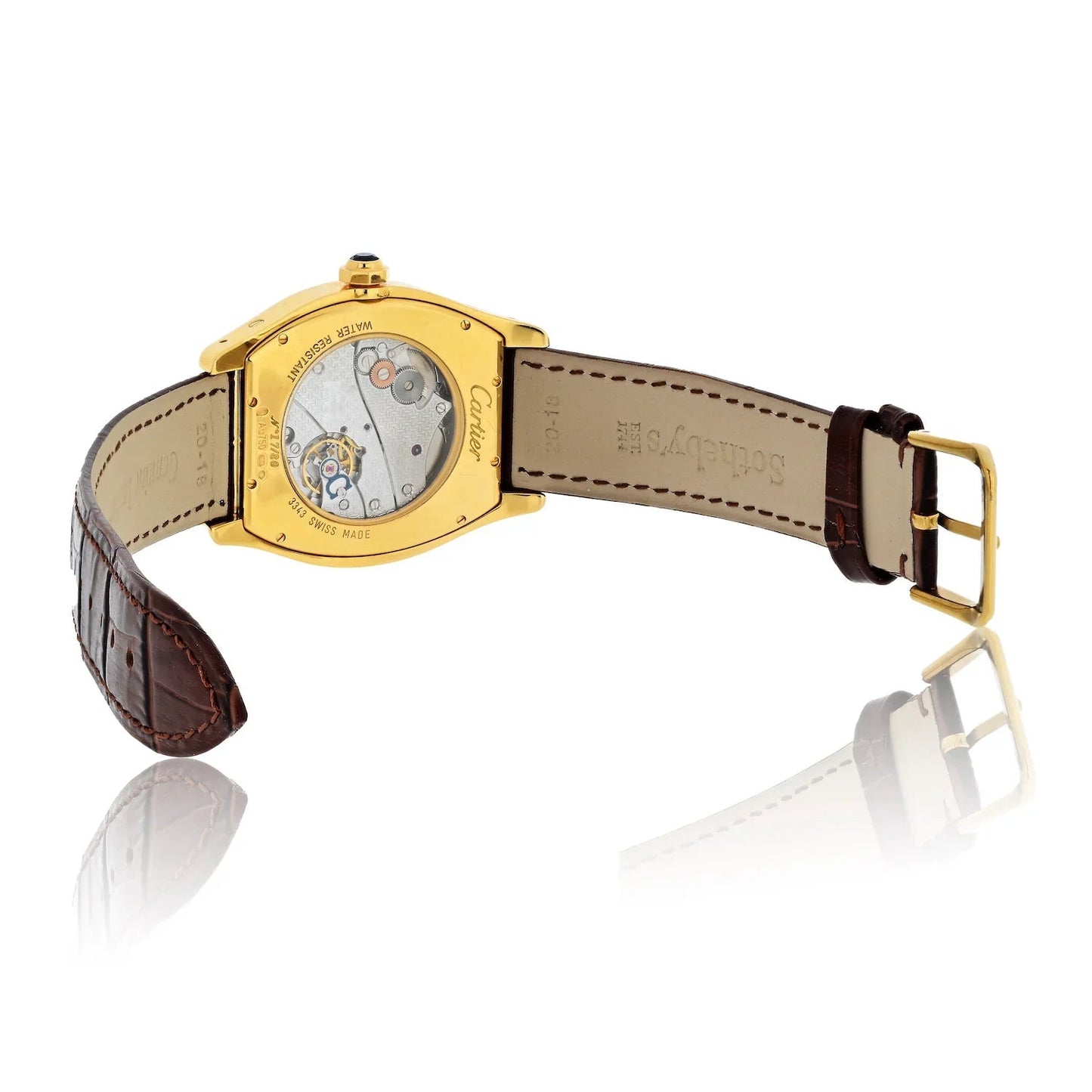 Carthttier Tortue Panth¨¨re Face Limited Edition Enamel and Yellow Gold Women Wristwatch