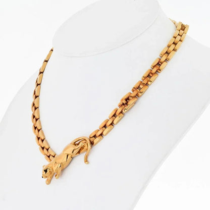 Carthttier 18K Yellow Gold Panthere Maillon Link Necklace