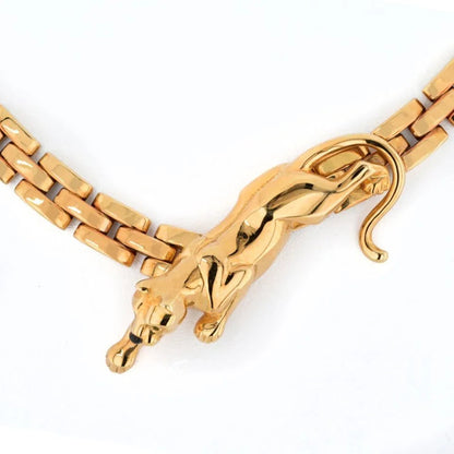 Carthttier 18K Yellow Gold Panthere Maillon Link Necklace