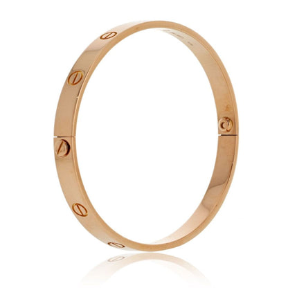 Carthttier Love 18K Rose Gold Size 20 Bangle Bracelet
