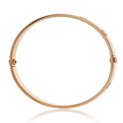 Carthttier Love 18K Rose Gold Size 20 Bangle Bracelet