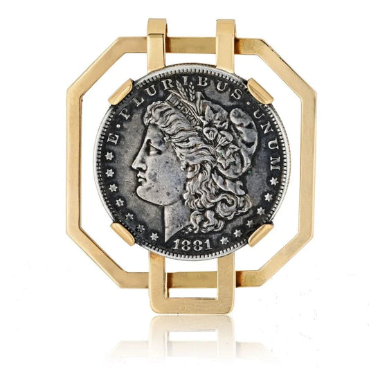 Carthttier 14K Yellow Gold 1881 Coin E Pluribus Money Clip