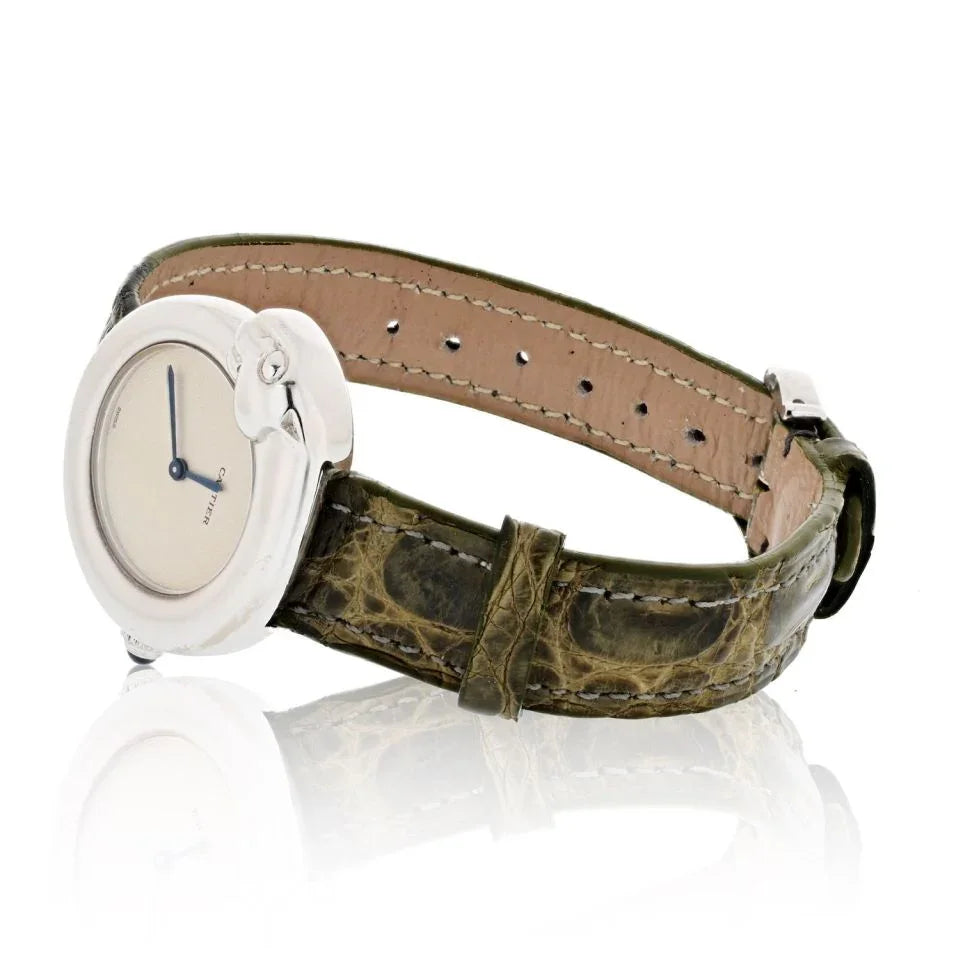 Carthttier 18K White Gold Panthere De Carthttier 1925 Ref. 2476 28mm Women Watch